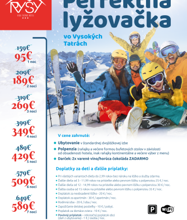 Perfektná lyžovačka vo Vysokých Tatrách (2.1.-31.3.2023)