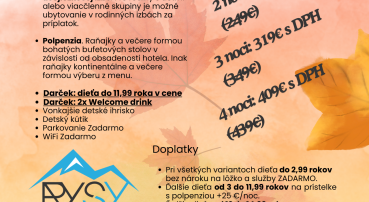 Jesenná radosť v Tatrách (1.10.-15.12.2025)