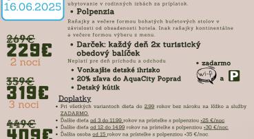 PREDPREDAJ Letné dobrodružstvo čaká v Tatrách (platný do 16.06.2025)