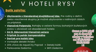 Čarovné Vianoce v Hoteli RYSY*** (24. - 26.12.2025)